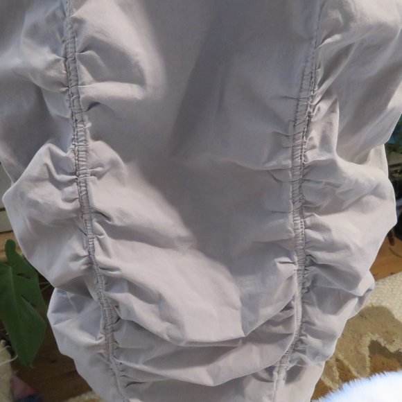 Light grey XCVI ruched tie neck dress - size large - great condition - Picture 3 of 7